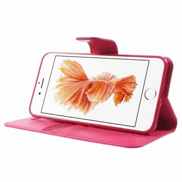 Iphone 7 Plus - Mercury Goospery Sonata Diary Pu Læder Cover Med Kortslots - Rosa