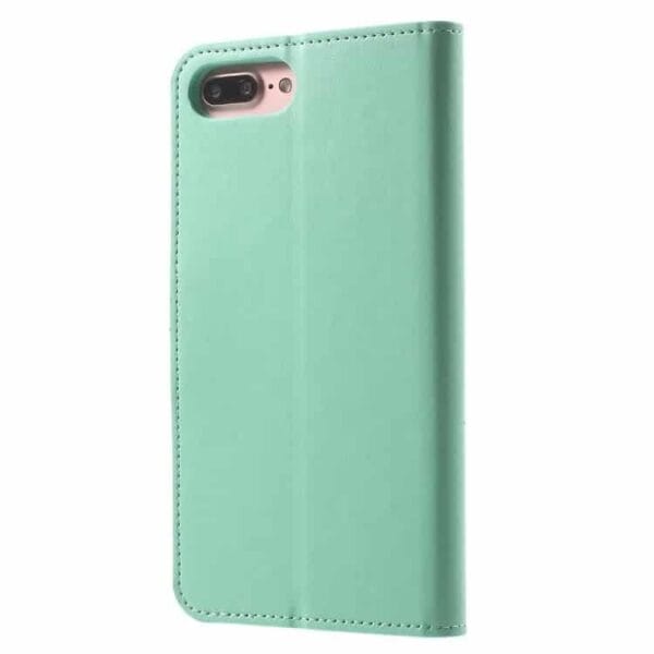 Iphone 7 Plus - Mercury Goospery Sonata Diary Pu Læder Cover Med Kortslots - Tyrkis