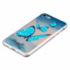 Iphone 7 - Tyndt Tpu Etui - Skinnende Blå Sommerfugle