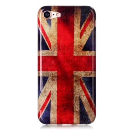 Iphone 7 - Imd Gummi Tpu Beskyttende Cover - Retro Uk Flag