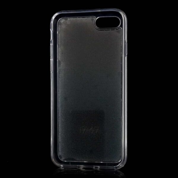 Iphone 8 - Gummi Cover Med Gradient Funklende Pulver - Lyseblå