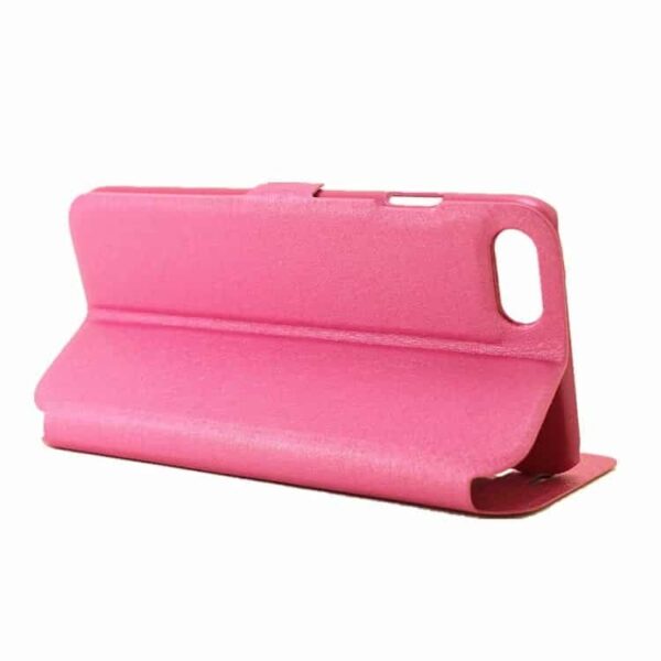 Iphone 7 - Pu Læder Cover Med Vindue - Rosa