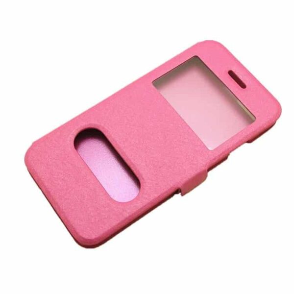 Iphone 7 - Pu Læder Cover Med Vindue - Rosa