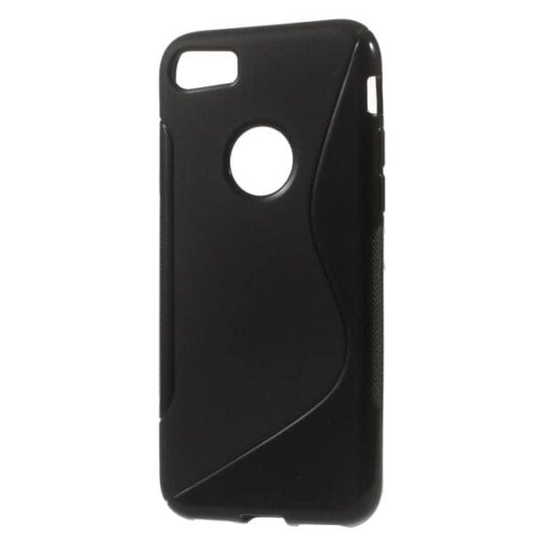 Iphone 7 - S Shape Tpu Etui - Sort