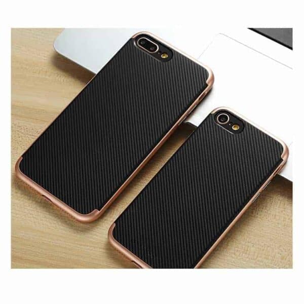 Iphone 7 – Totu Carbon Fiber Pc + Tpu Hybrid Etui – Rosaguld