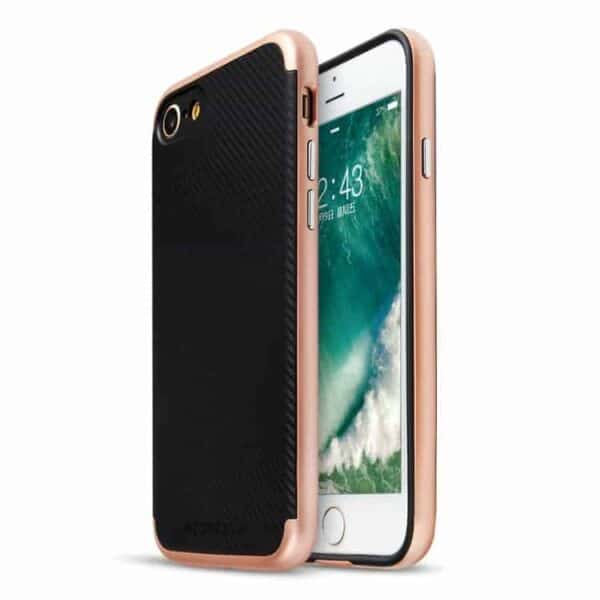 Iphone 7 – Totu Carbon Fiber Pc + Tpu Hybrid Etui – Rosaguld