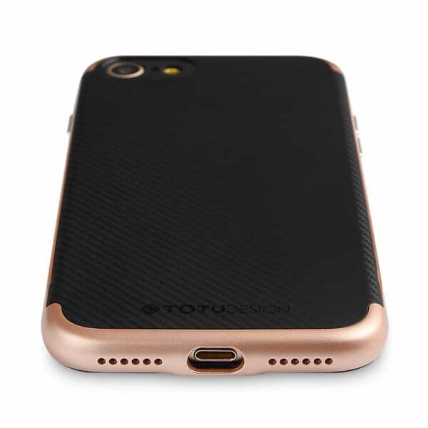 Iphone 7 – Totu Carbon Fiber Pc + Tpu Hybrid Etui – Rosaguld