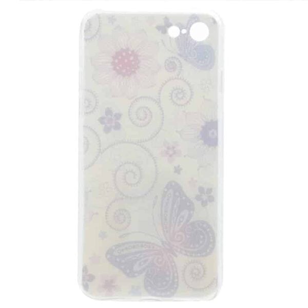 Iphone 7 - Ultra Tynd Tpu Etui - Blomster Og Sommerfugle