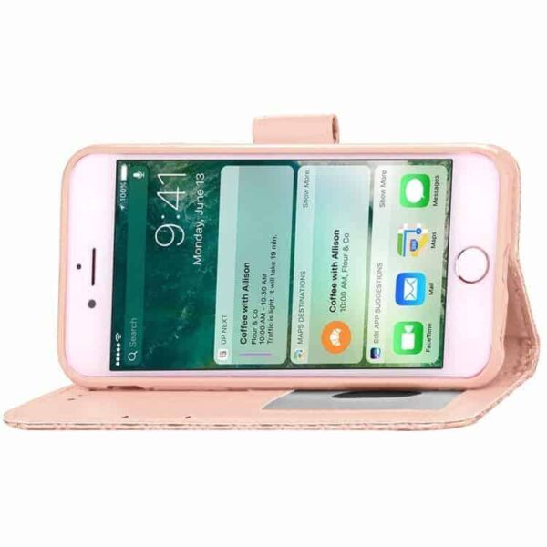 Iphone 7 - Pu Læder Cover Med Kortslots - Brun