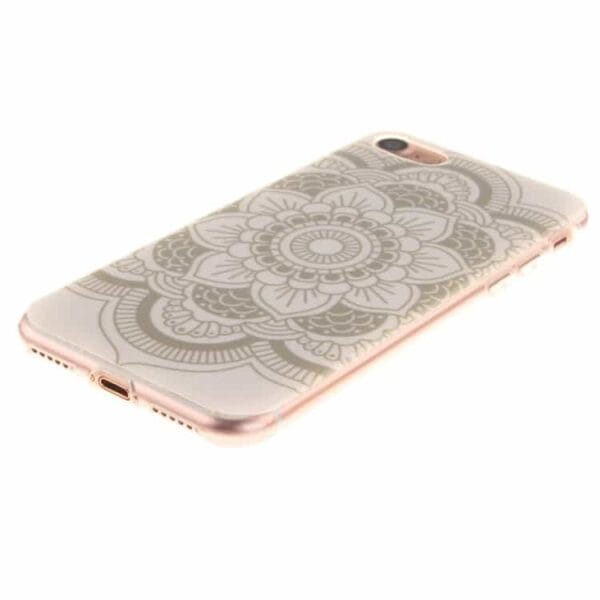 Iphone 7 - Blødt Tpu Imd Mønstret Cover - Henna Lotusblomst