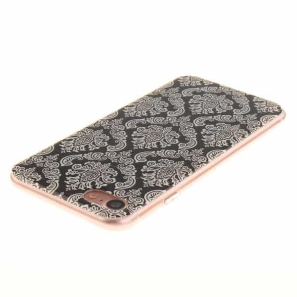 Iphone 7 - Blødt Tpu Imd Mønstret Cover - Damask Blomst