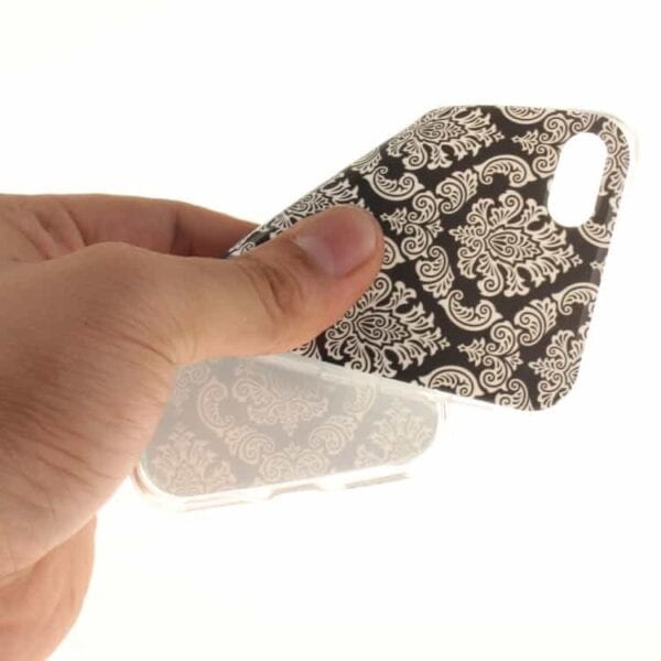 Iphone 7 - Blødt Tpu Imd Mønstret Cover - Damask Blomst