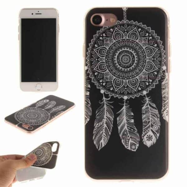 Iphone 7 - Blødt Tpu Imd Mønstret Cover - Tribal Drømmefanger