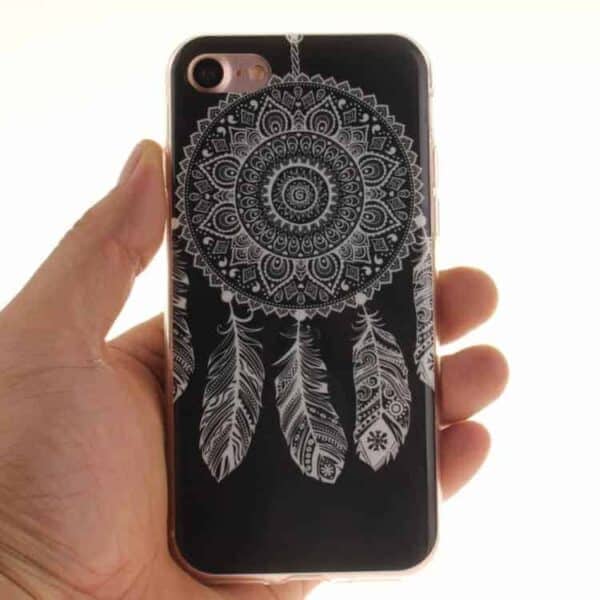 Iphone 7 - Blødt Tpu Imd Mønstret Cover - Tribal Drømmefanger