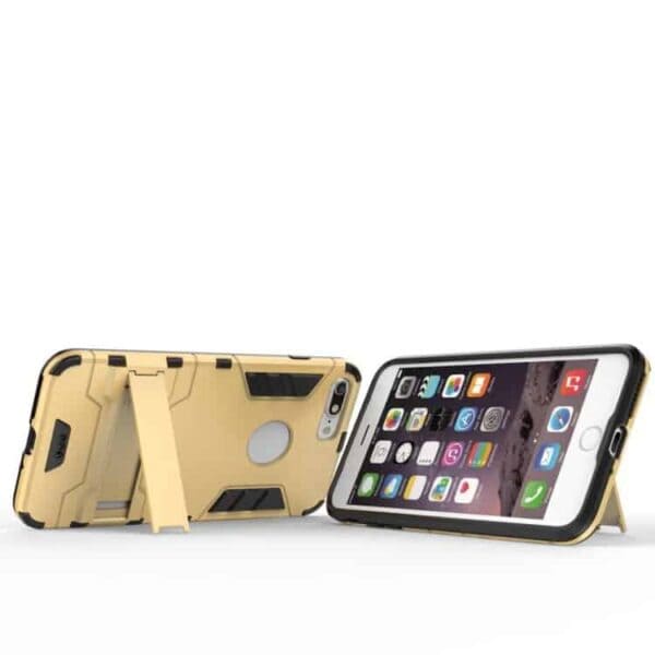 Iphone 7 Plus - Solid Pc Tpu Cover Med Stand - Guld