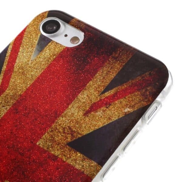 Iphone 7 - Tpu Glitter Cover - Retro Uk Flag