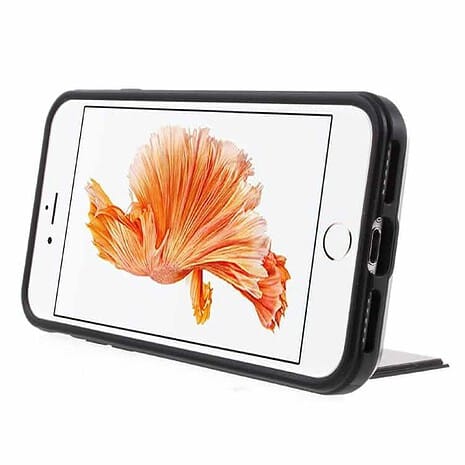 Iphone 7 - Pc Tpu Hybrid Cover Med Stand - Sort