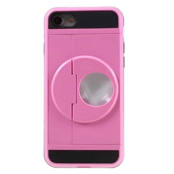 Iphone 7 - Pc Tpu Hybrid Cover Med Stand - Pink