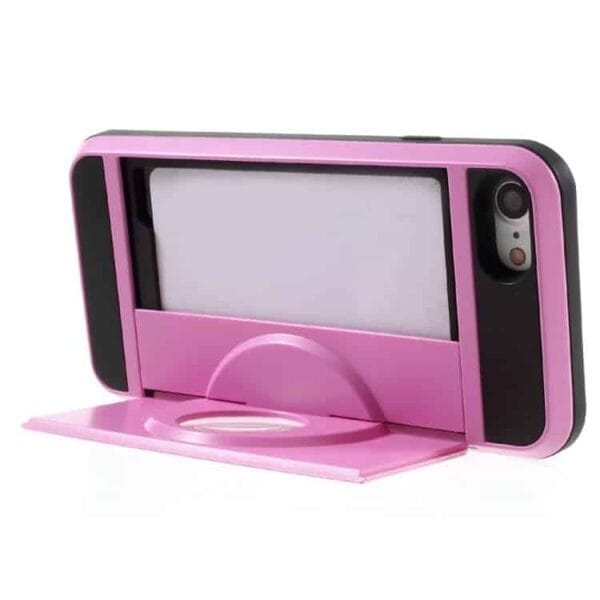 Iphone 7 - Pc Tpu Hybrid Cover Med Stand - Pink