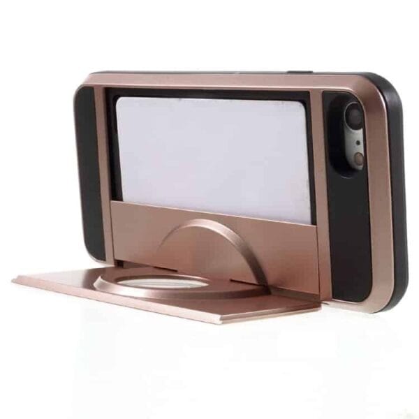 Iphone 7 - Pc Tpu Hybrid Cover Med Stand - Rosa Guld