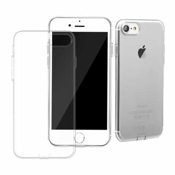 Iphone 7 – Baseus Simple Series Clart Tpu Cover Med Støvplug – Transparent