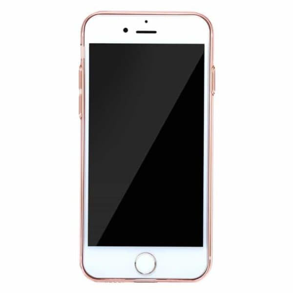 Iphone 7 - Baseus Simple Series Klart Tpu Cover Med Støvplug - Rosaguld