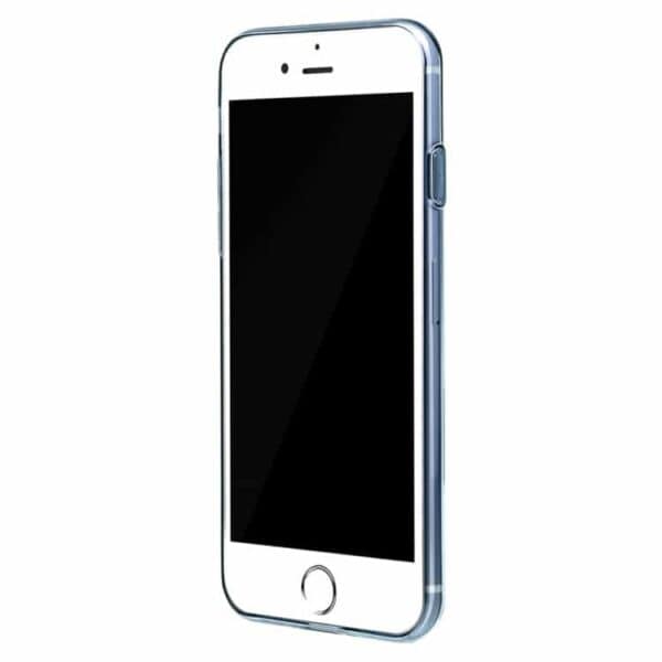 Iphone 7 - Baseus Simple Series Klart Tpu Cover Med Støvplug - Blå