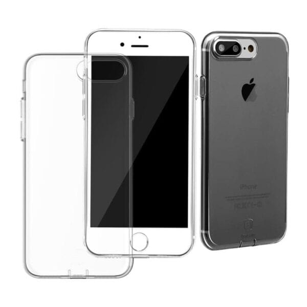 Iphone 7 Plus - Baseus Simple Series Tpu Covers Med Dust Plug - Sort