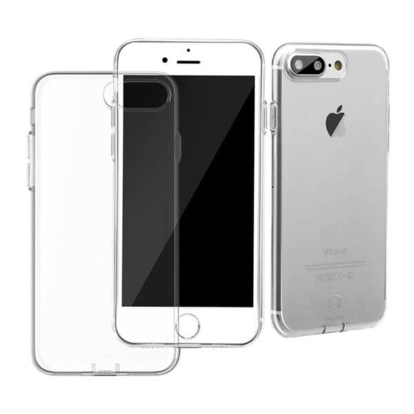 Iphone 7 Plus - Baseus Simple Series Tpu Covers Med Dust Plug - Transparent