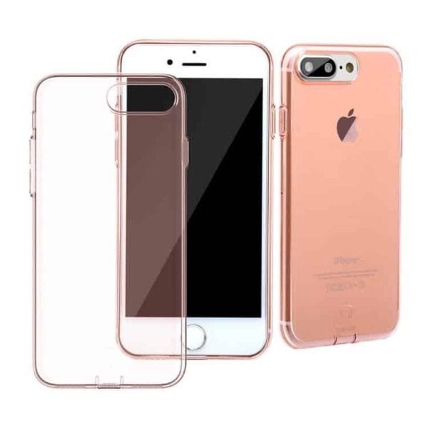 Iphone 7 Plus - Baseus Simple Series Tpu Covers Med Dust Plug - Rosa Guld