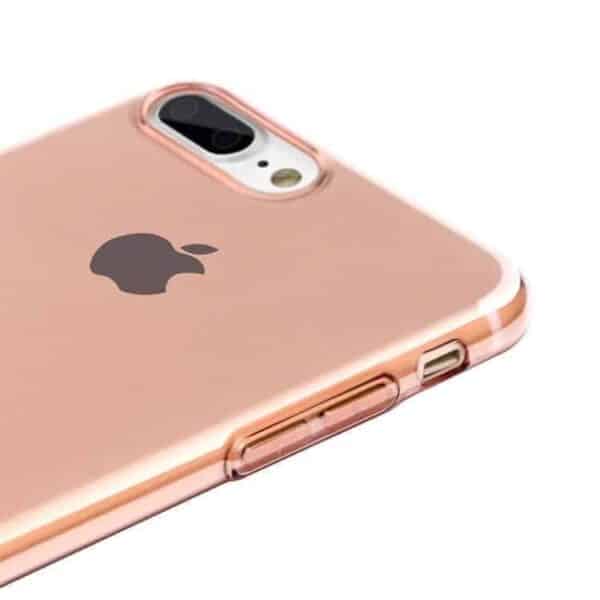 Iphone 7 Plus - Baseus Simple Series Tpu Covers Med Dust Plug - Rosa Guld