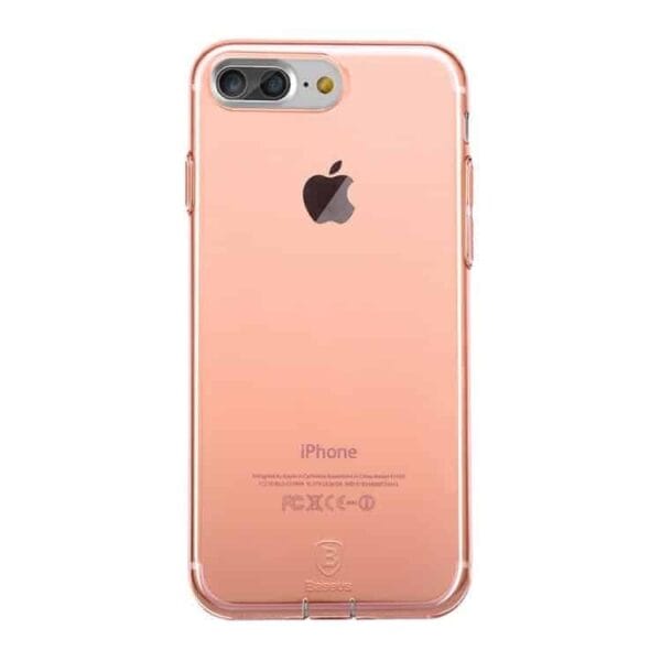 Iphone 7 Plus - Baseus Simple Series Tpu Covers Med Dust Plug - Rosa Guld