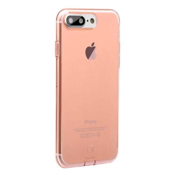 Iphone 7 Plus - Baseus Simple Series Tpu Covers Med Dust Plug - Rosa Guld