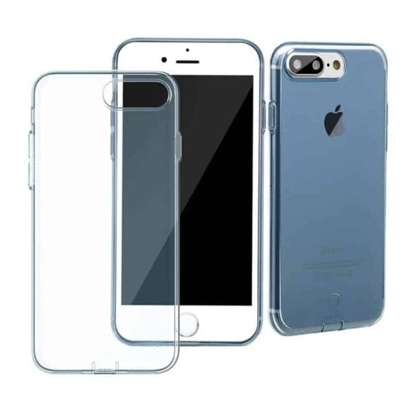 Iphone 7 Plus - Baseus Simple Series Tpu Covers Med Dust Plug - Blå