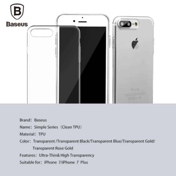 Iphone 8 - Baseus Simple Series Tpu Covers - Transparent