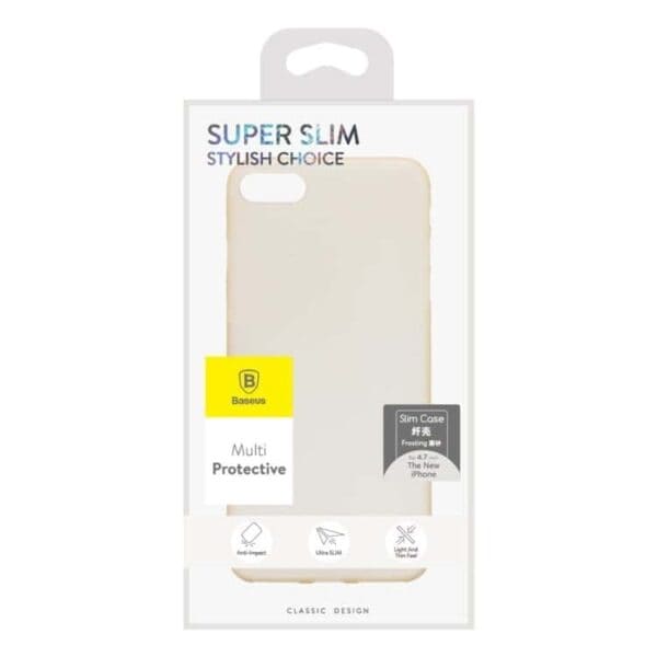 Iphone 7 - Baseus 0.5mm Hard Cover Mat - Transparent Guld