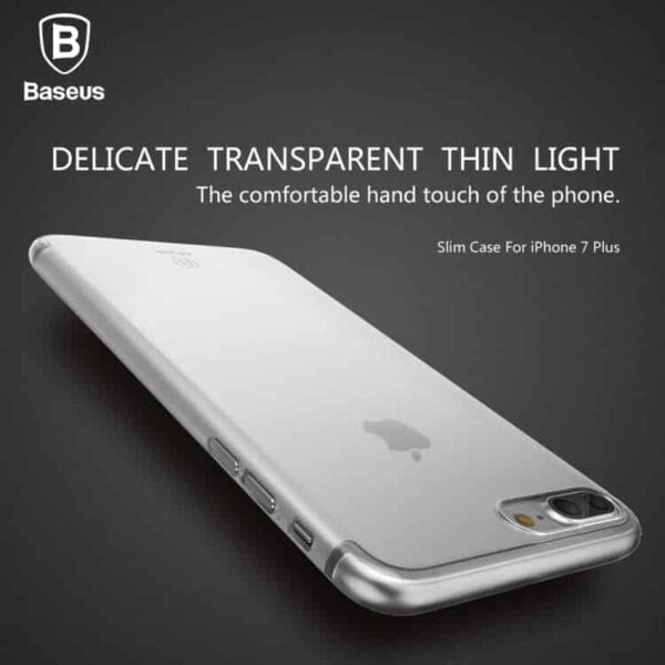 Iphone 7 Plus - Baseus 0.5mm Hard Cover Mat - Transparent Hvid