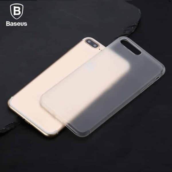 Iphone 7 Plus - Baseus 0.5mm Hard Cover Mat - Transparent Hvid