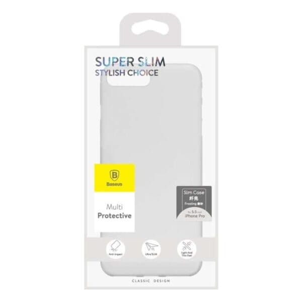 Iphone 7 Plus - Baseus 0.5mm Hard Cover Mat - Transparent Hvid