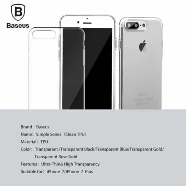 Iphone 7 Plus – Baseus Simple Series Tpu Cover – Transparent