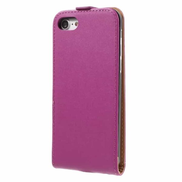 Iphone 7 - Vertical Flip Pu Læder Cover - Rosa