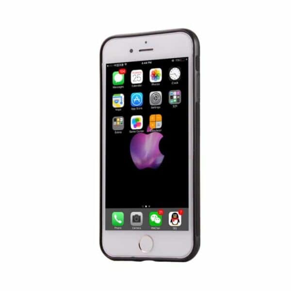 Iphone 7 - 3d Vinge Aluminium Alloy Overtrukket Hard Pc Cover - Grå