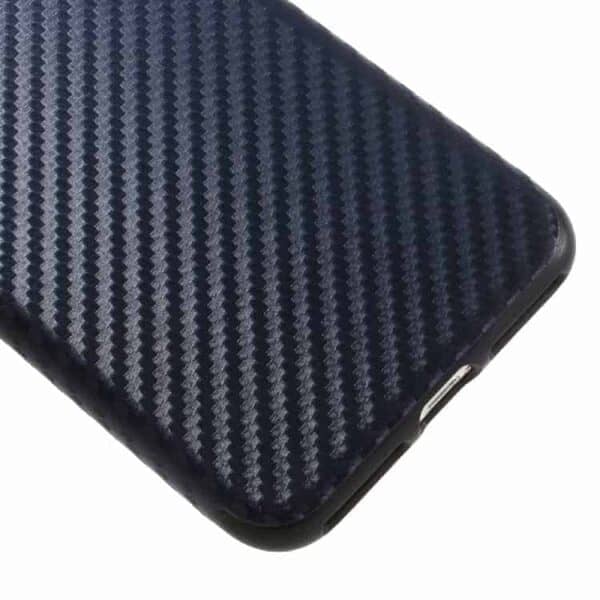 Iphone 7 Plus - Carbon Fiber Tpu Cover - Mørkeblå