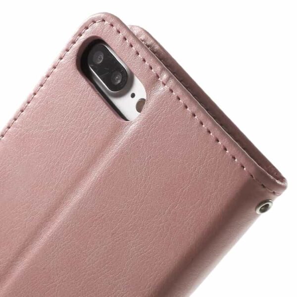 Iphone 7 Plus - Pu Læder Pung Med Kortslots - Pink