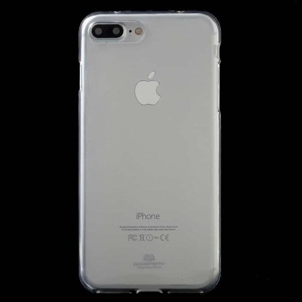 Iphone 8 Plus - Gummi Cover Med Funklende Pulver - Transparent