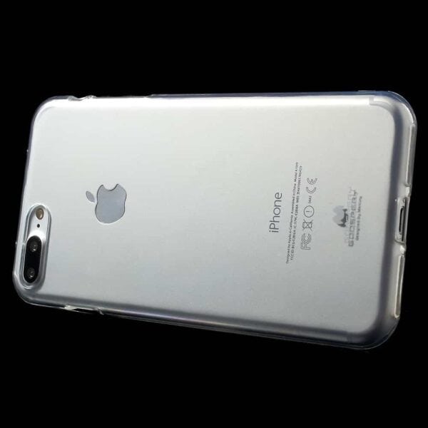 Iphone 8 Plus - Gummi Cover Med Funklende Pulver - Transparent