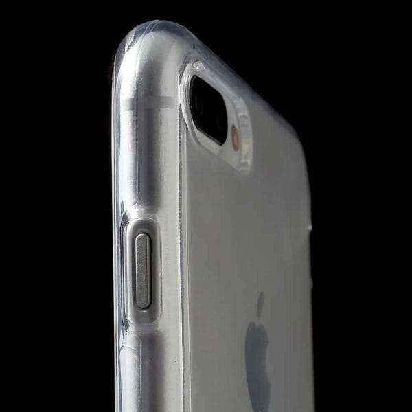 Iphone 8 Plus - Gummi Cover Med Funklende Pulver - Transparent