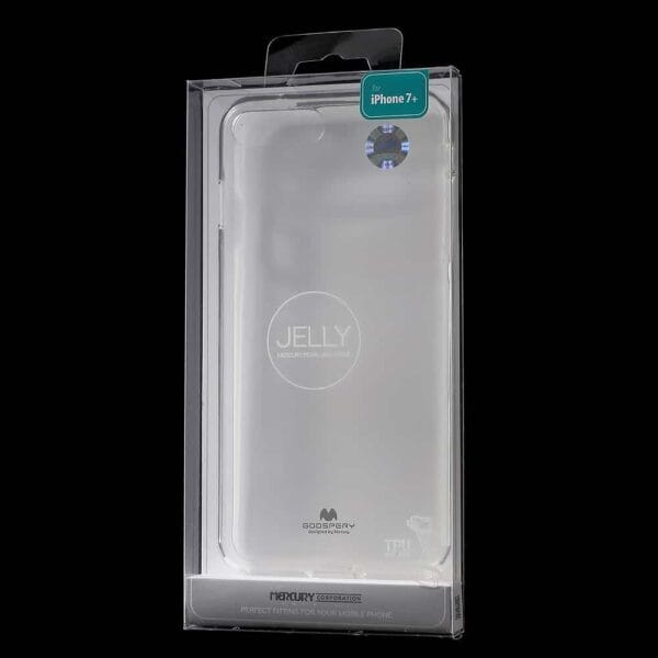 Iphone 8 Plus - Gummi Cover Med Funklende Pulver - Transparent