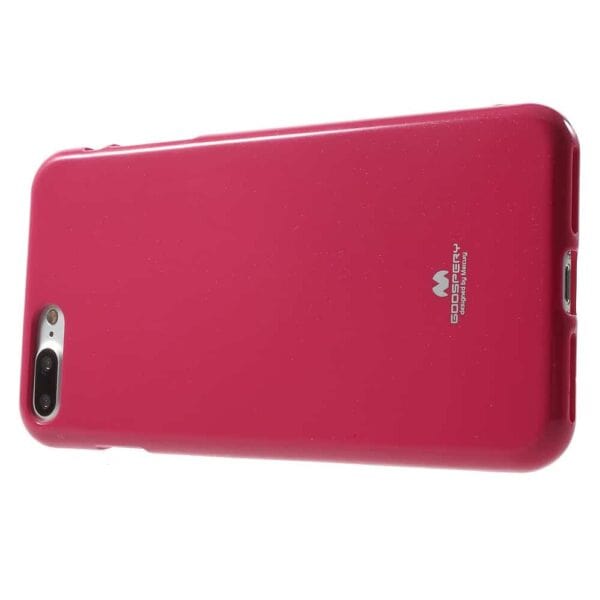 Iphone 8 Plus - Gummi Cover Med Funklende Pulver - Rosa