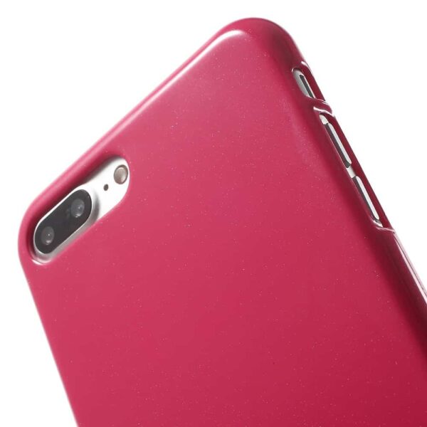 Iphone 8 Plus - Gummi Cover Med Funklende Pulver - Rosa